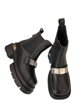Ghete Piele Naturala Feeling Z051-02 Black